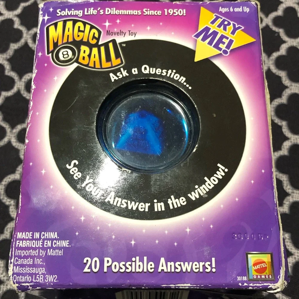 2009 Mattel Magic 8 Ball Novelty Questions & Answers Game NIB New in Box