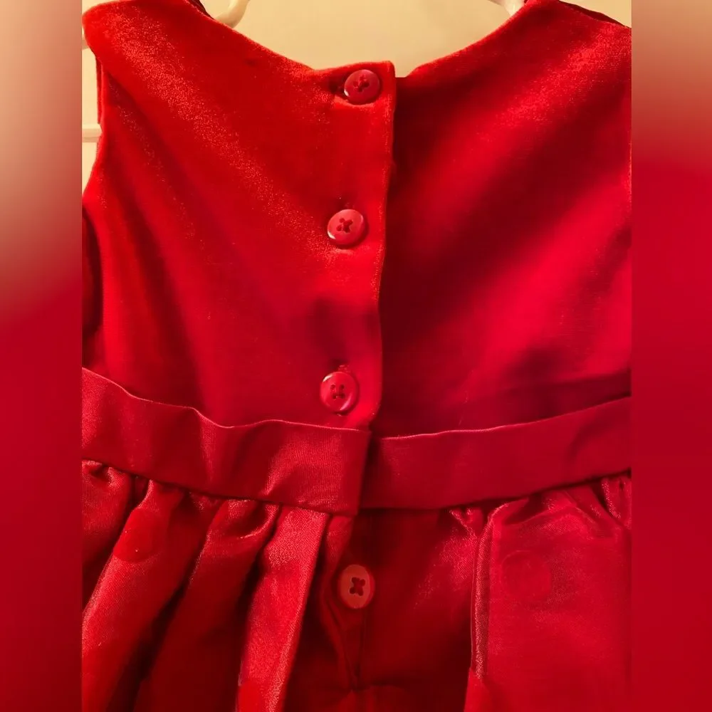Toddler Girls Youngland Red Dress/Holiday Dress 2 piece size 2T Machine Wash