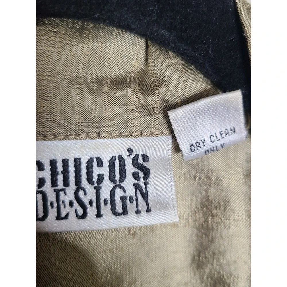 Chico's Metallic Bronze Lightweight Jacket Blazer Women's Size 2 (12-14)
