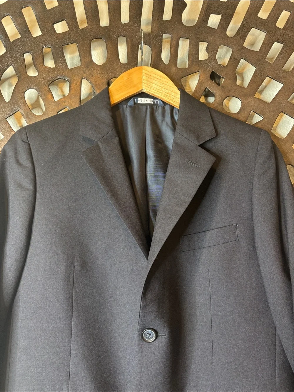 🖤 Brooks Brothers Boys Black Wool Suit Blazer Jacket 16 Lined 2 Button 🖤