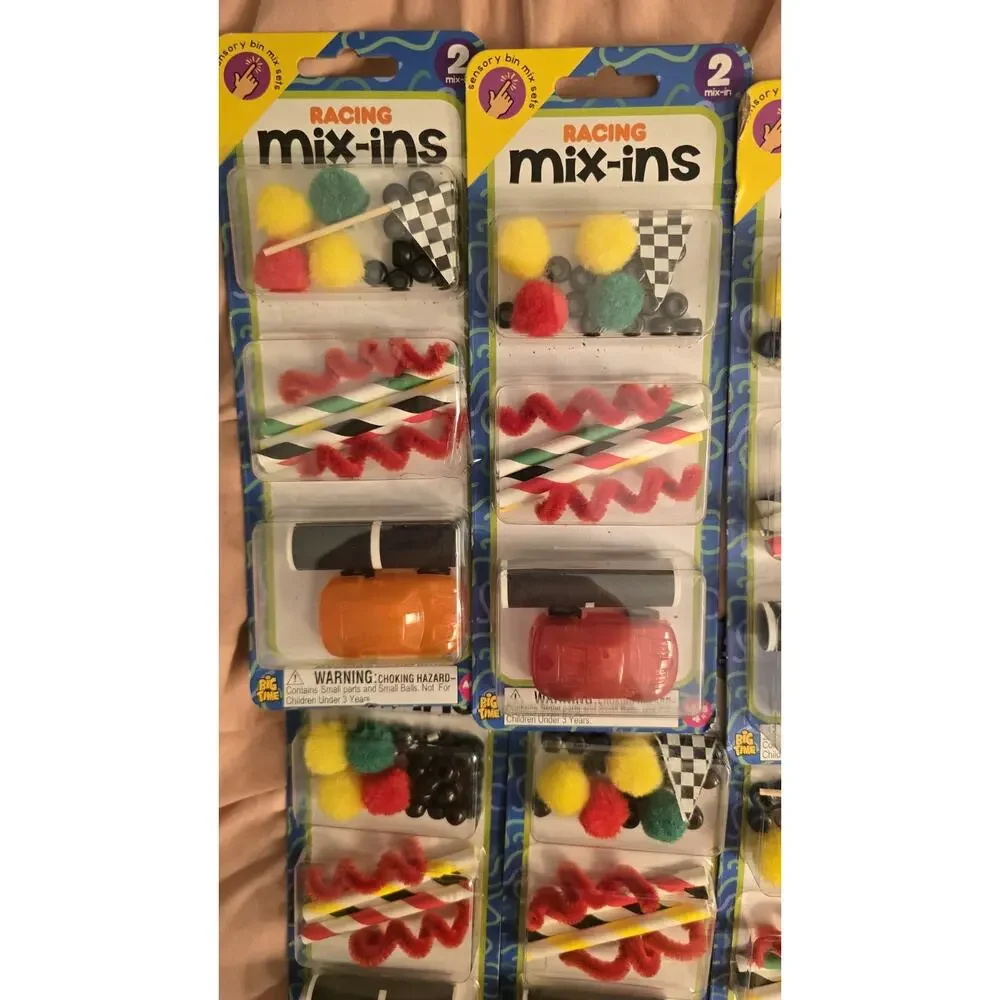 Cars Racing Mix-ins Party Favor 8 Sets Theme Multicolor sensory play