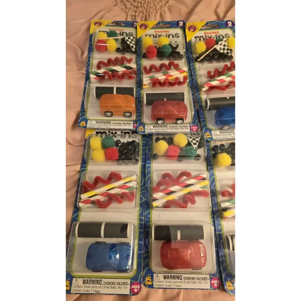 Cars Racing Mix-ins Party Favor 8 Sets Theme Multicolor sensory play