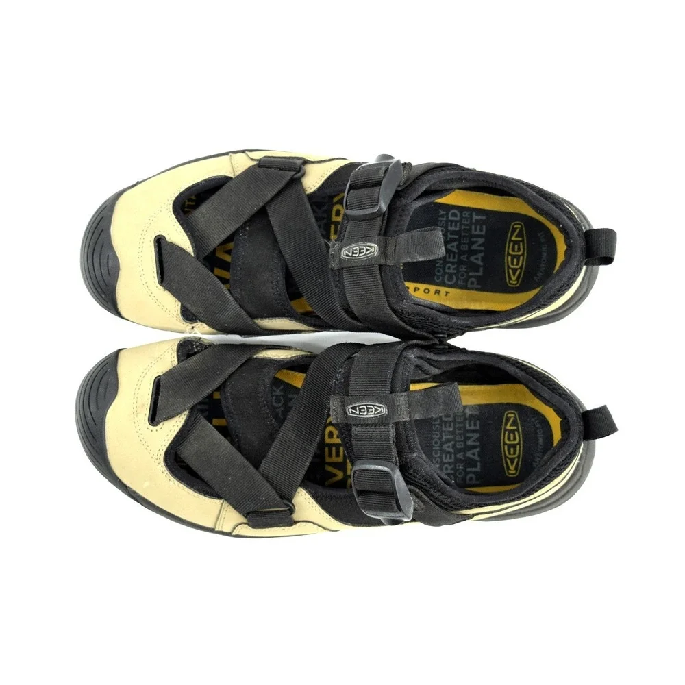 KEEN Zerraport Trail Men's 11 Timberwolf/Black Hybrid Hiking Sandals 1026094