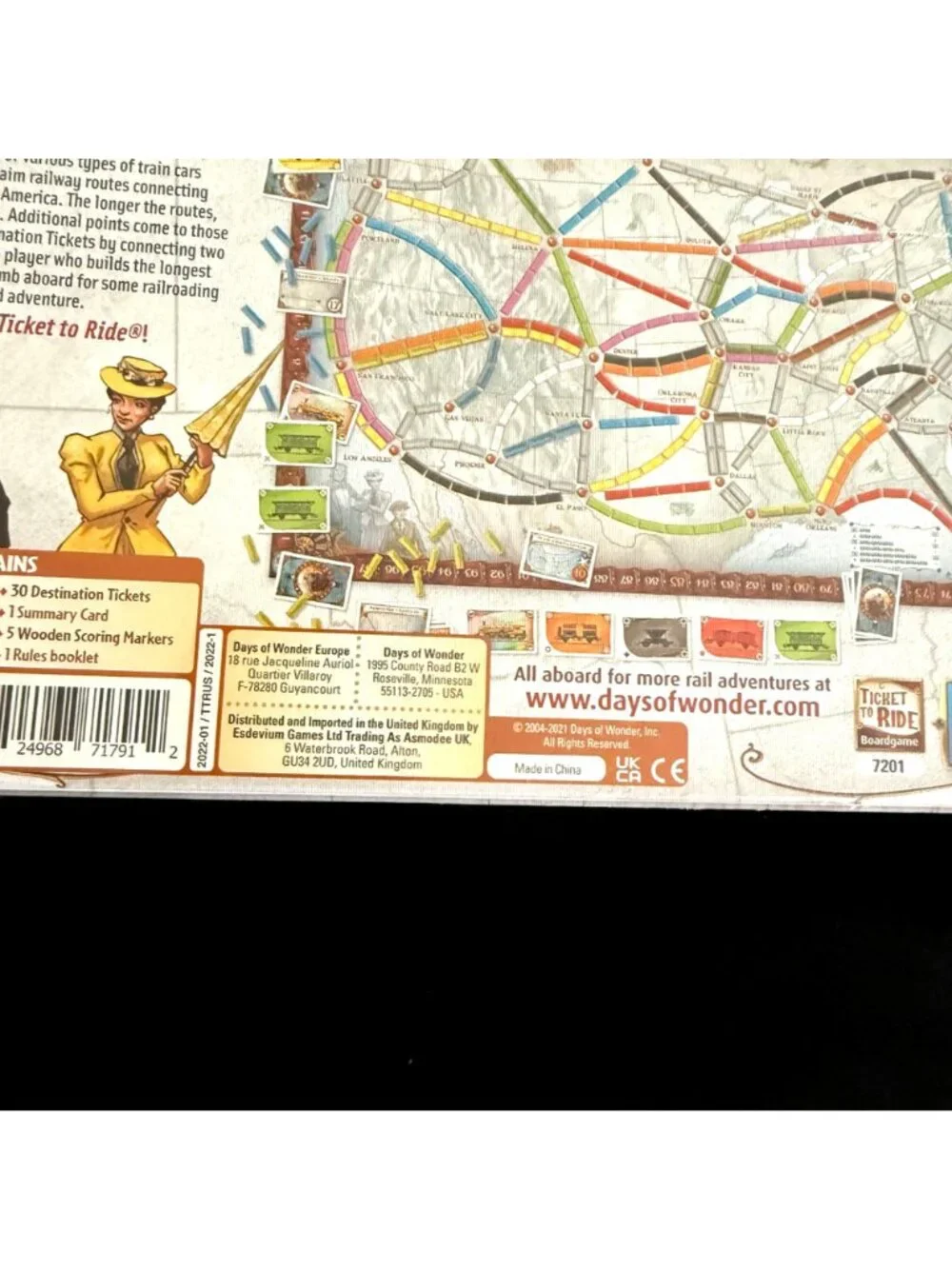 NIB Ticket to Ride game by Alan R. Moon, new in box board game complete