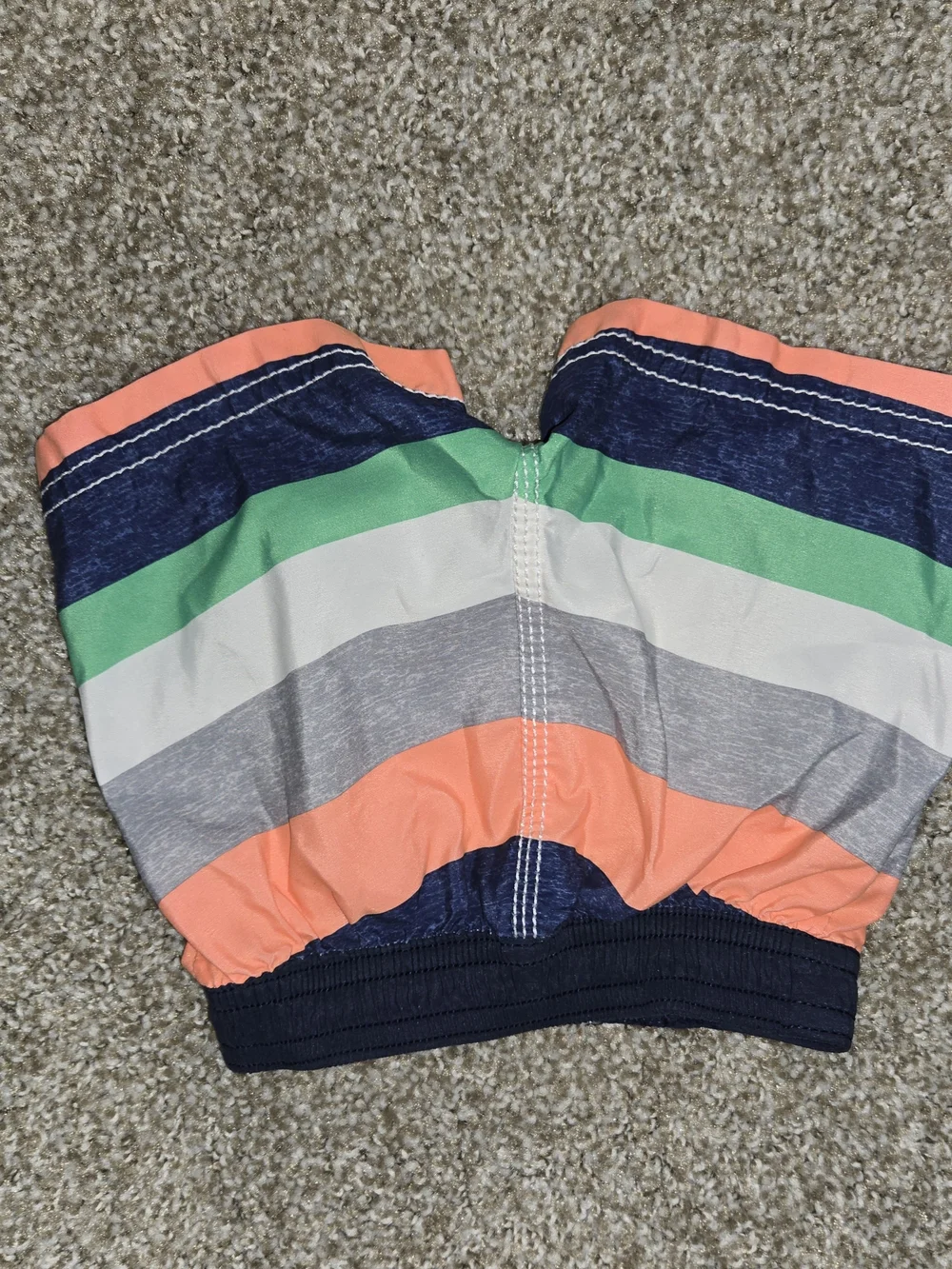 OshKosh B'gosh Striped Shorts in Navy, Coral, Gray and Green