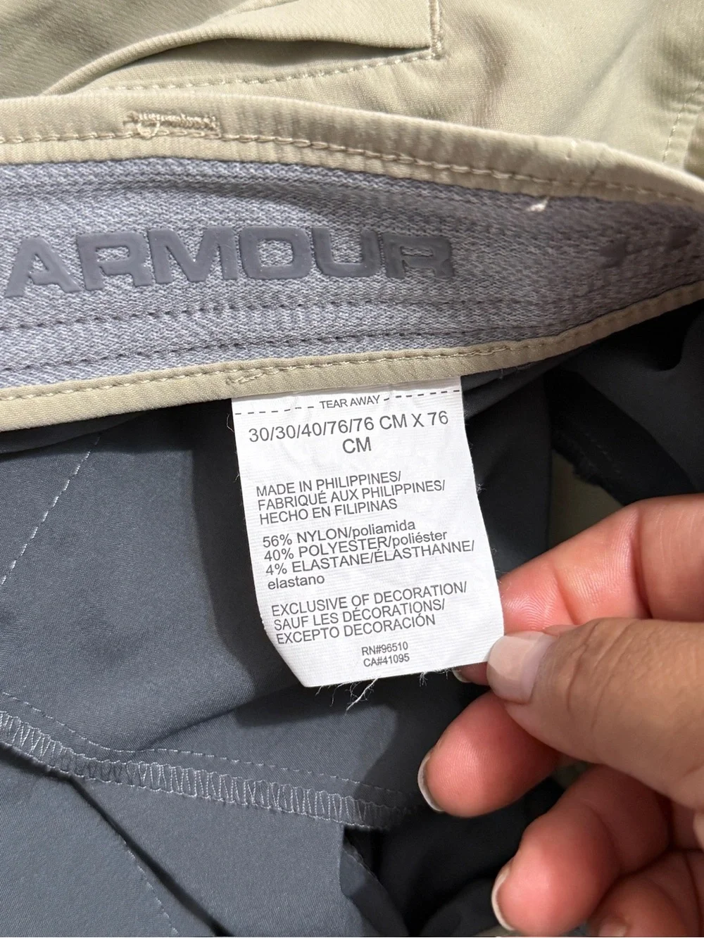 Under Armour Pants Mens 30 Tapered Match Play Golf Tan Performance Comfort