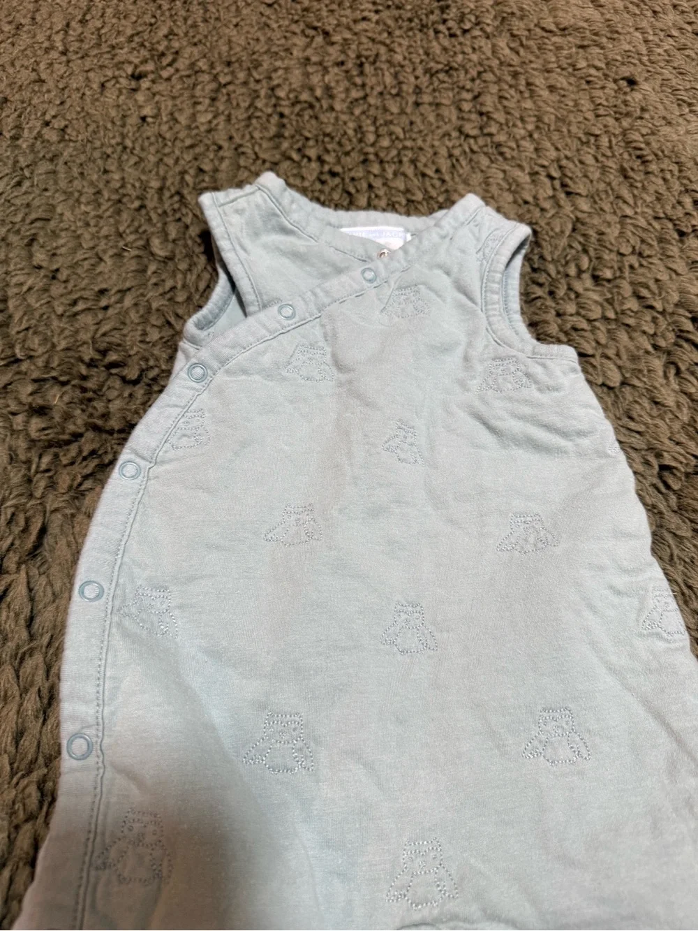 Janie and Jack Mint Green Infant Footed Romper