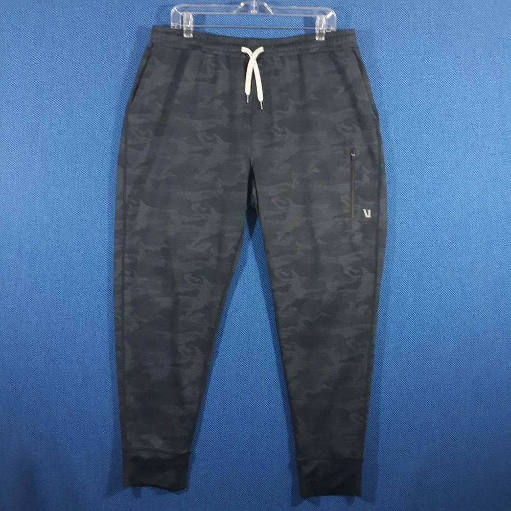 Vuori Jogger Pants Mens XL Inseam 28 Athletic Elastic Waist Camouflage Tapered