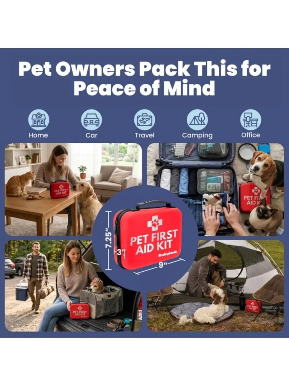 Comprehensive Pet First Aid Kit - Vet-Approved Emergency Supplies for Dogs